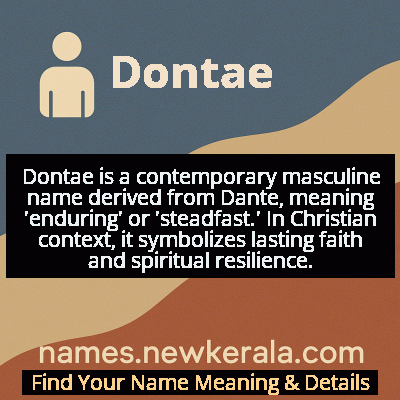 Dontae Name Meaning and Origin