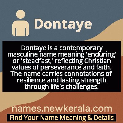 Dontaye Name Meaning and Origin