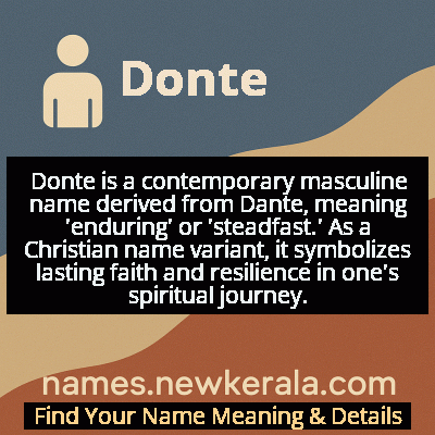 Donte Name Meaning and Origin