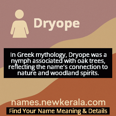 Dryope Name Meaning and Origin