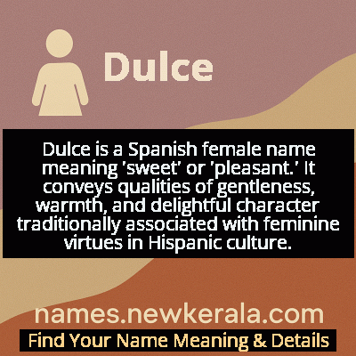Dulce Name Meaning and Origin