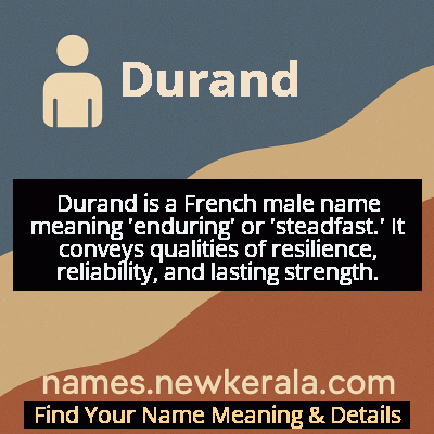 Durand Name Meaning and Origin