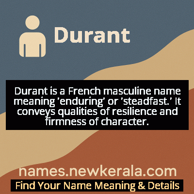 Durant Name Meaning and Origin