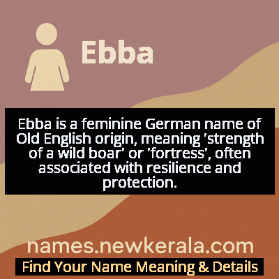 Ebba Name Meaning and Origin
