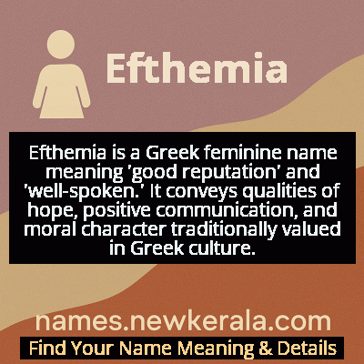 Efthemia Name Meaning and Origin