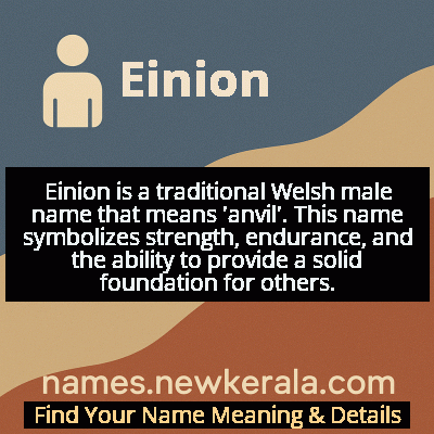 Einion Name Meaning and Origin