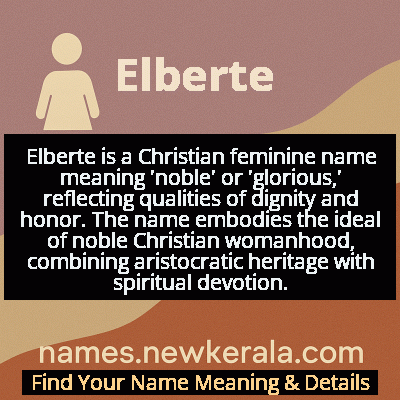 Elberte Name Meaning and Origin