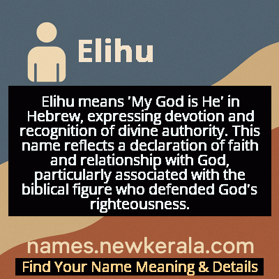 Elihu Name Meaning and Origin