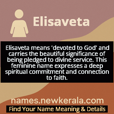 Elisaveta Name Meaning and Origin