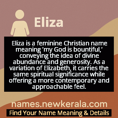 Eliza Name Meaning and Origin