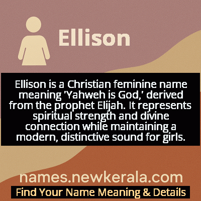 Ellison Name Meaning and Origin