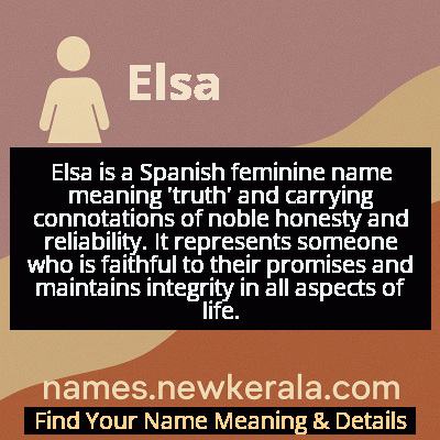 Elsa Name Meaning and Origin