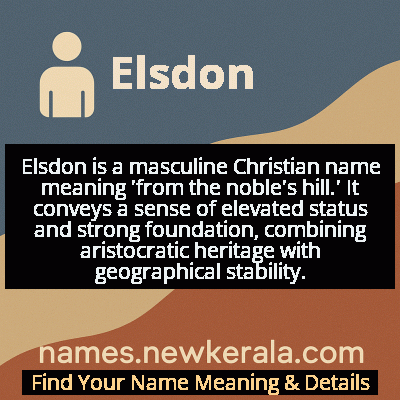 Elsdon Name Meaning and Origin