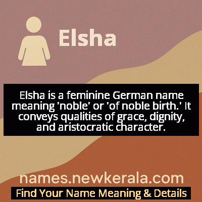 Elsha Name Meaning and Origin
