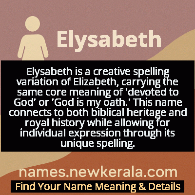 Elysabeth Name Meaning and Origin