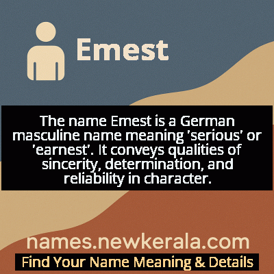 Emest Name Meaning and Origin