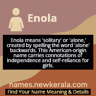 Enola Name Meaning and Origin