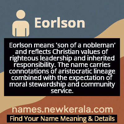 Eorlson Name Meaning and Origin