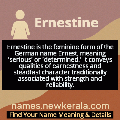 Ernestine Name Meaning and Origin