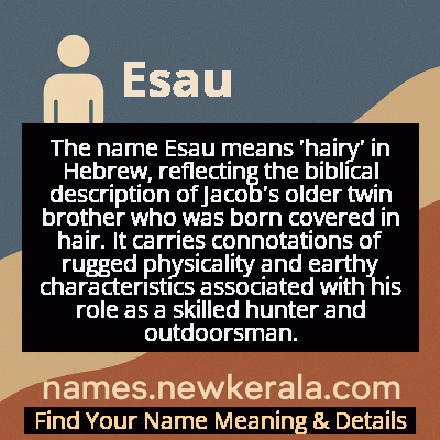 Esau Name Meaning and Origin