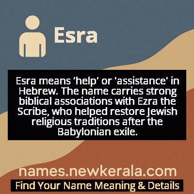 Esra Name Meaning and Origin