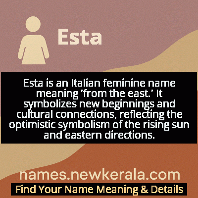 Esta Name Meaning and Origin