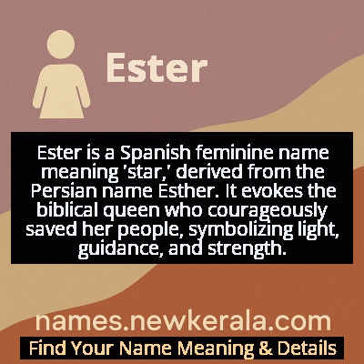 Ester Name Meaning and Origin