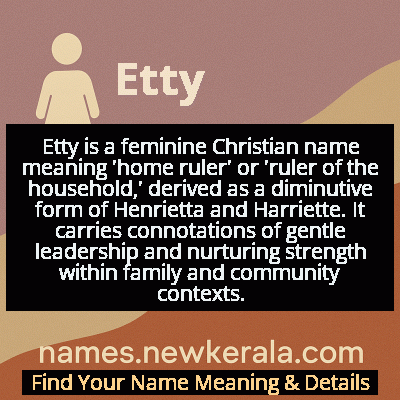 Etty Name Meaning and Origin