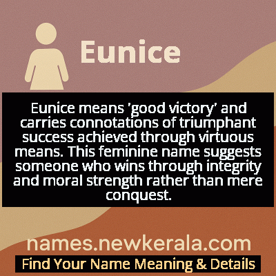 Eunice Name Meaning and Origin