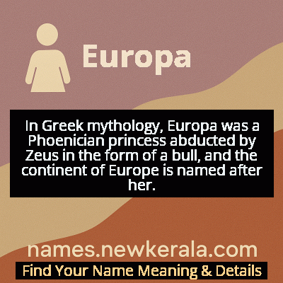 Europa Name Meaning and Origin