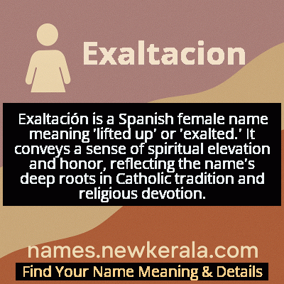 Exaltacion Name Meaning and Origin