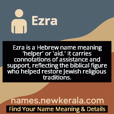 Ezra Name Meaning and Origin