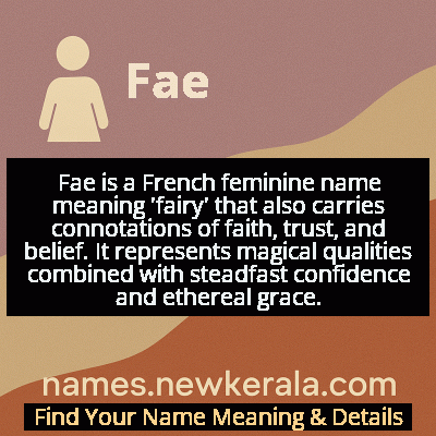 Fae Name Meaning and Origin