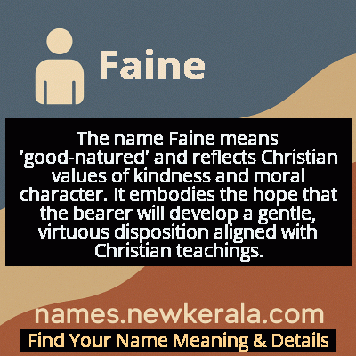 Faine Name Meaning and Origin