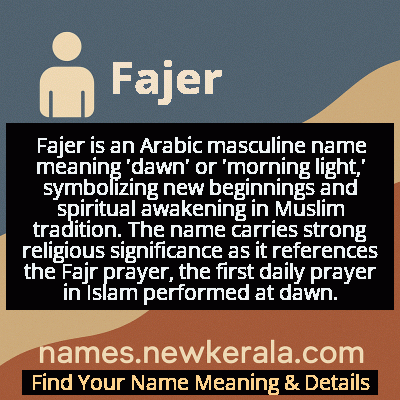 Fajer Name Meaning and Origin
