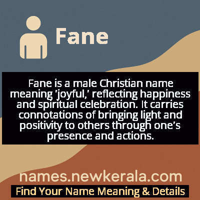 Fane Name Meaning and Origin