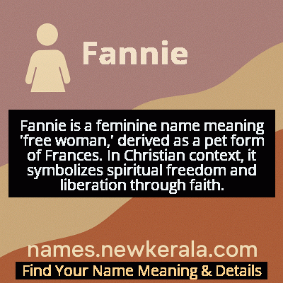 Fannie Name Meaning and Origin