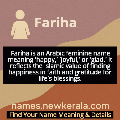 Fariha Name Meaning and Origin