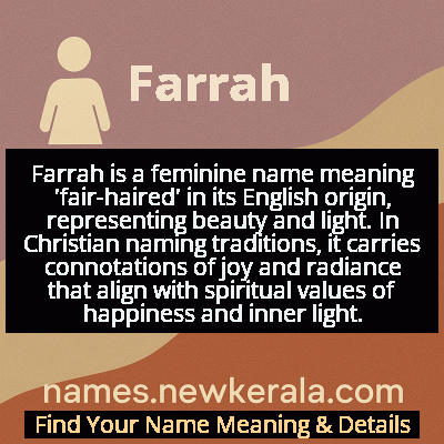 Farrah Name Meaning and Origin