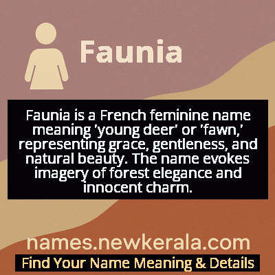 Faunia Name Meaning and Origin