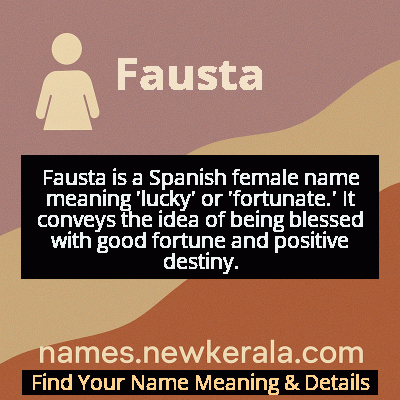 Fausta Name Meaning and Origin