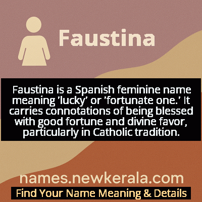 Faustina Name Meaning and Origin