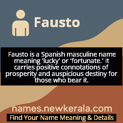 Fausto Name Meaning and Origin