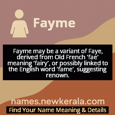 Fayme Name Meaning and Origin