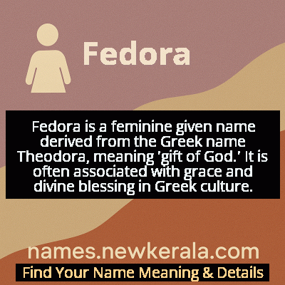 Fedora Name Meaning and Origin