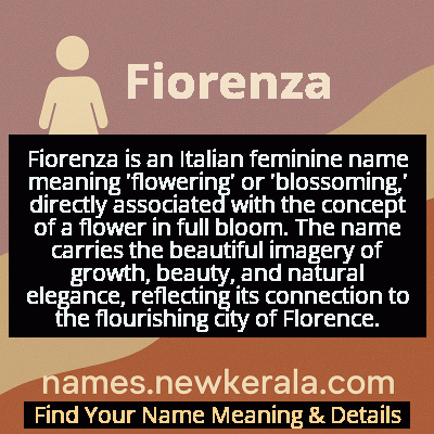 Fiorenza Name Meaning and Origin