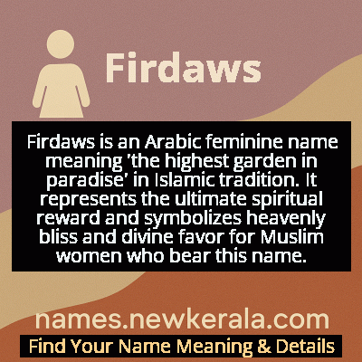 Firdaws Name Meaning and Origin