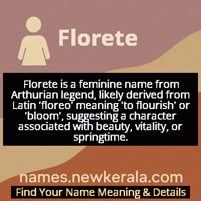 Florete Name Meaning and Origin