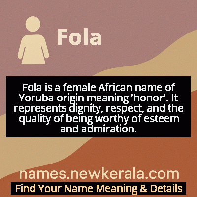Fola Name Meaning and Origin