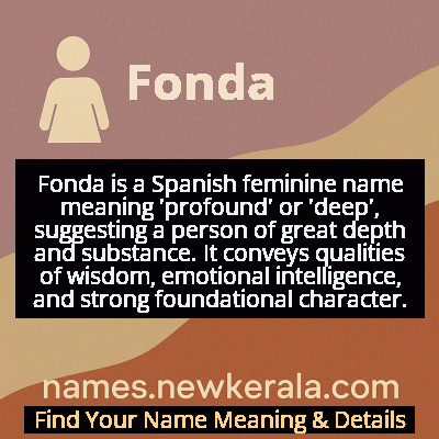 Fonda Name Meaning and Origin